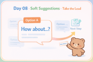 하루 10분 영어 회화 | How about으로 부드럽게 제안하며 대화 주도하기 4 ChatGPT Image 2026년 1월 5일 오전 10 24 57 1