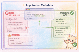 Next.js App Router metadata API 사용법 – 잘못된 meta 예제와 해결 방법 2 ChatGPT Image 2026년 1월 8일 오후 02 40 36 1