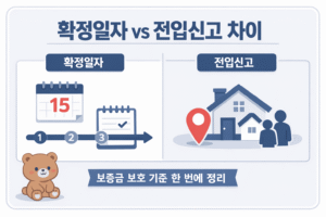 확정일자와 전입신고 차이 정리– 보증금 보호 기준 5 ChatGPT Image 2026년 2월 11일 오전 11 22 44