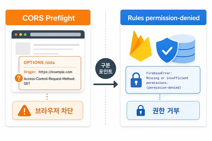 Firebase Storage CORS 요청 차단 원인 구조