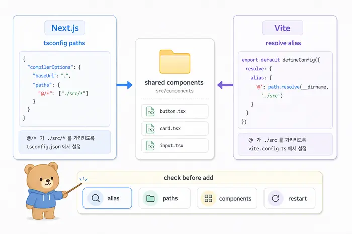 shadcn/ui 설치 오류 해결 해결 단계 체크리스트