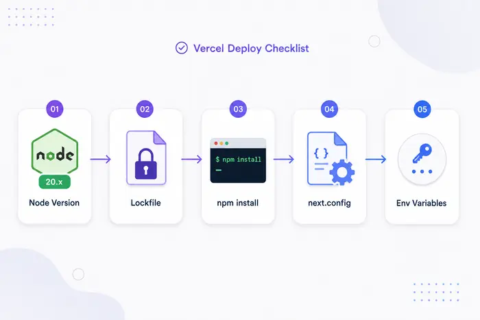 Vercel Next.js 배포 실패 해결 체크리스트 해결 단계 체크리스트