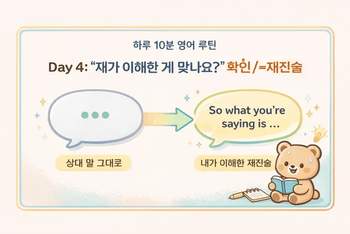 영어 이해 확인 표현: 상대 말을 제대로 파악하는 질문 대표 이미지