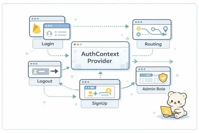 Firebase Auth Context 설계: 로그인 권한과 라우팅 관리하기 대표 이미지