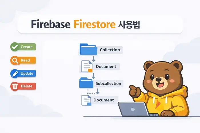 Firestore CRUD 사용법: 컬렉션 구조와 읽기 쓰기 흐름 대표 이미지