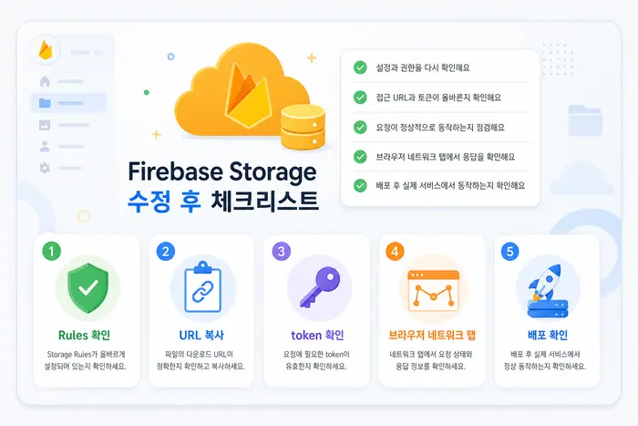 Storage 이미지 접근 오류 해결 체크리스트