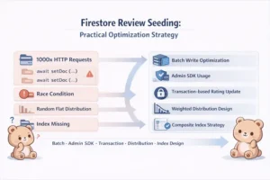 Firestore seed data 설계: 리뷰 더미 데이터 구조 잡기 대표 이미지