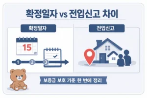 확정일자 전입신고 차이: 전세 보증금 보호 기준 대표 이미지