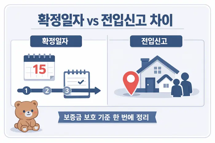 확정일자 전입신고 차이: 전세 보증금 보호 기준 대표 이미지