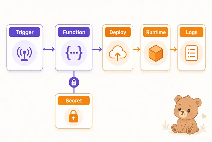 Firebase Functions v2에서 Trigger, Function, Secret, Runtime, Logs가 이어지는 구조