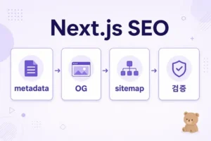 Next.js SEO 완전 가이드: App Router metadata부터 배포 확인까지 대표 이미지