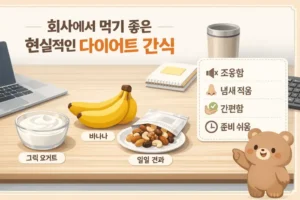 회사 다이어트 간식 추천: 조용히 먹기 좋은 간식 조합 대표 이미지