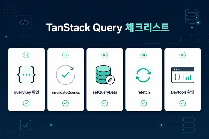 TanStack Query 화면 갱신 문제 해결 해결 단계 체크리스트