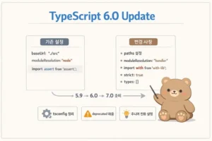 TypeScript 6.0 업데이트: 마이그레이션 전 확인할 변화 대표 이미지