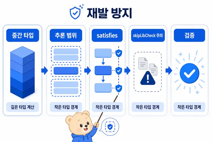 TypeScript Type instantiation is excessively deep 오류 해결 해결 단계 체크리스트