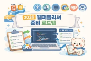 웹퍼블리셔 2026 로드맵: 포트폴리오와 AI 활용 기준 대표 이미지