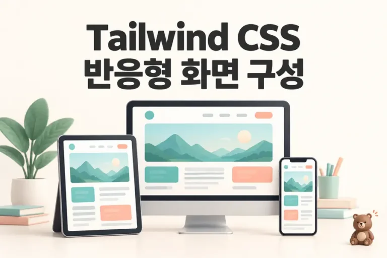 Tailwind CSS: 반응형 화면 구성 표지