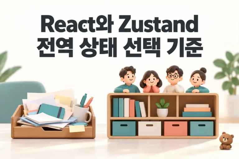 React와 Zustand: 전역 상태 선택 기준 표지