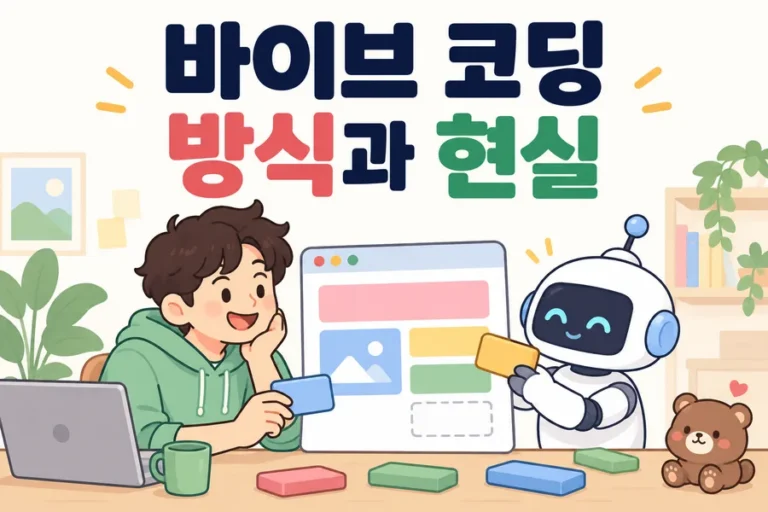 개발자와 AI 로봇이 작은 앱을 함께 만드는 바이브 코딩 표지