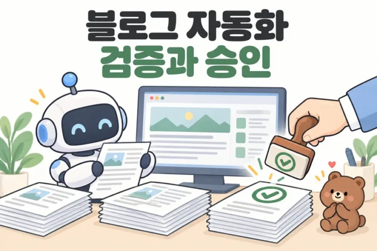 AI가 준비한 블로그 문서를 사람이 검토하고 승인하는 자동화 표지