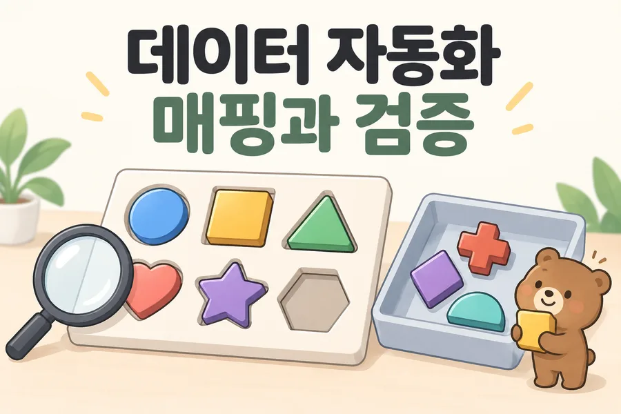 데이터 조각의 모양을 맞추고 확인하는 매핑과 검증 표지