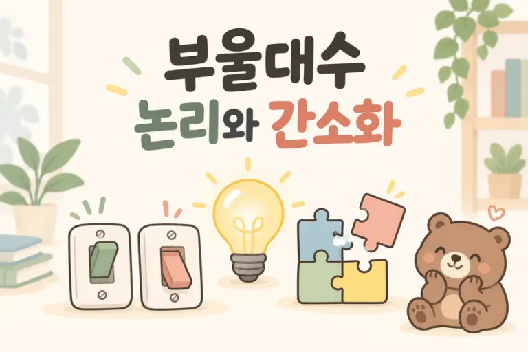 스위치와 전구로 표현한 부울대수와 논리 표지