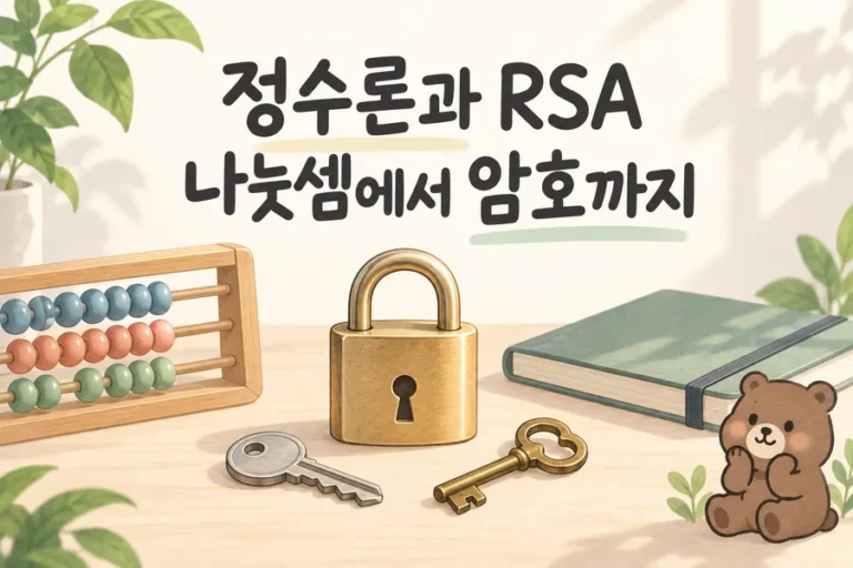 자물쇠와 열쇠, 셈 도구로 표현한 정수론과 RSA 표지