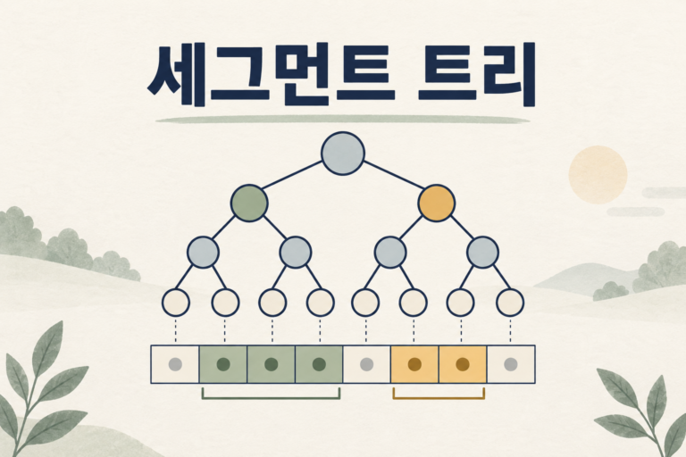 세그먼트 트리의 개념을 표현한 표지 일러스트