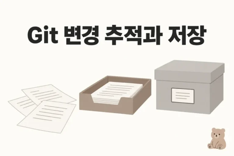 문서와 보관함으로 표현한 Git 변경 추적과 저장 표지