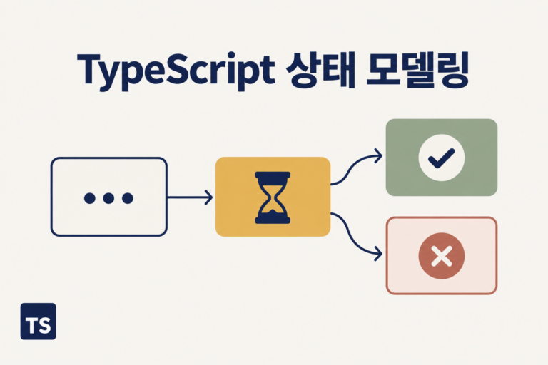 대기와 로딩에서 성공 또는 실패로 전이하는 TypeScript 상태 모델링 이미지