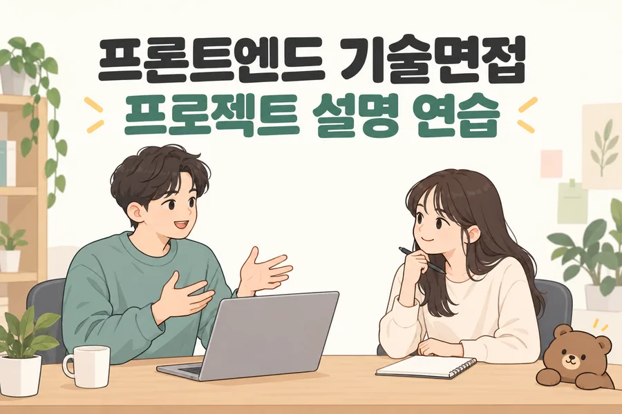 프론트엔드 기술면접 프로젝트 설명 연습 주제 일러스트