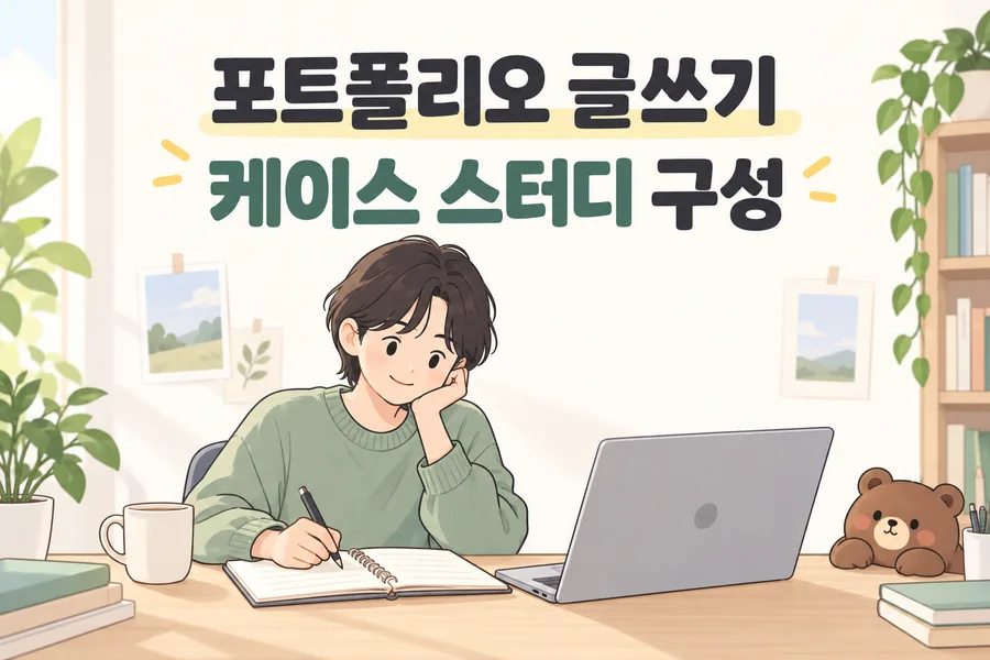 포트폴리오 글쓰기 케이스 스터디 구성 주제 일러스트