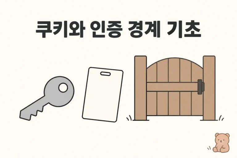 쿠키와 인증 경계 기초: 열쇠와 출입증 및 문