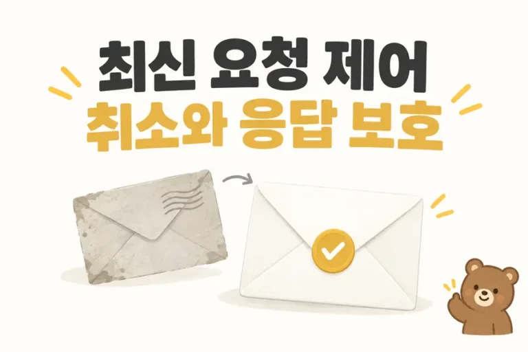 최신 요청 제어: 취소와 응답 보호