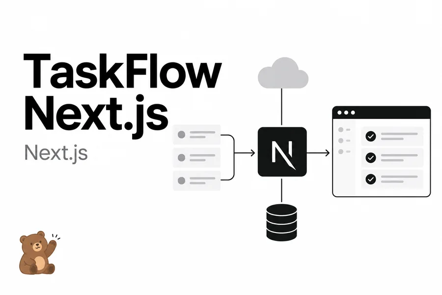 Next.js로 TaskFlow 만들기: 38편 학습 과정 미리보기 학습 표지
