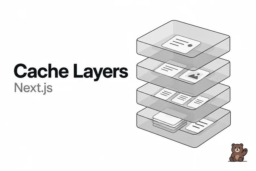 Next.js 캐시 구조 Request Data Full Route Router Cache 학습 표지