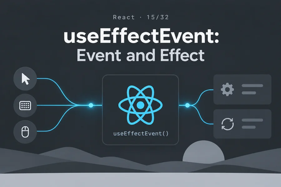 React Effect 생명주기와 useEffectEvent 사용 기준 학습 표지