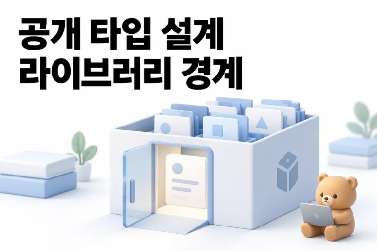 TypeScript 공개 타입 설계 export type과 라이브러리 경계 표지