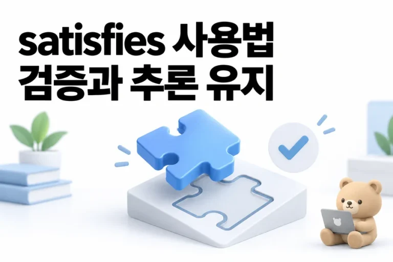 TypeScript satisfies 사용법: 타입 지정·as const와 비교하기 표지