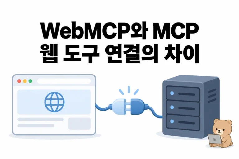 WebMCP와 MCP 차이: 웹 개발자는 무엇을 구현해야 할까? 대표 일러스트